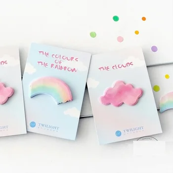 

40 pcs/Lot Color Rainbow cloud sticky notes Post memo pad Diary sticker planner DIY Scrapbooking Office School supplies FM692
