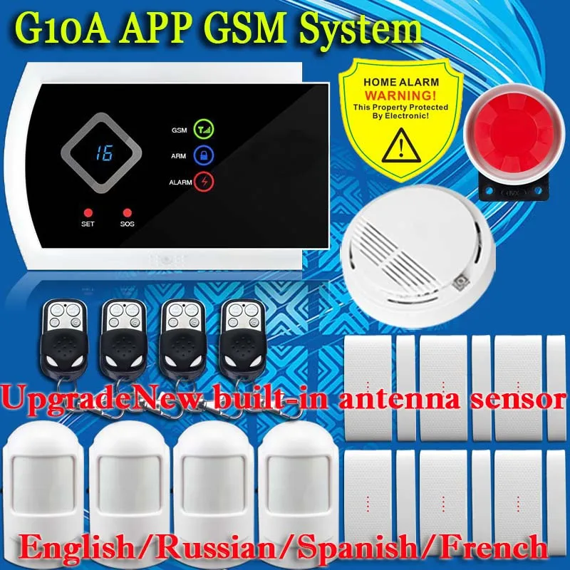 GSM Alarm System intelligent burglar home security system for Wireless and Wired Alarm Quad-band IOS/Android Application control