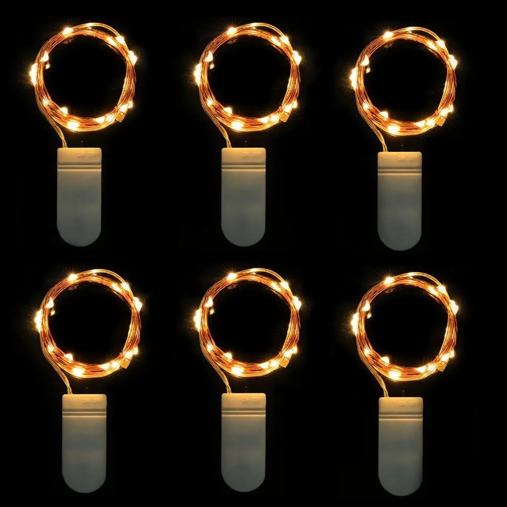 

Led Fairy Lights CR2032 Button Battery Operated 1-5M 50led LED String Light Garland Xmas Wedding party Decoration waterproof