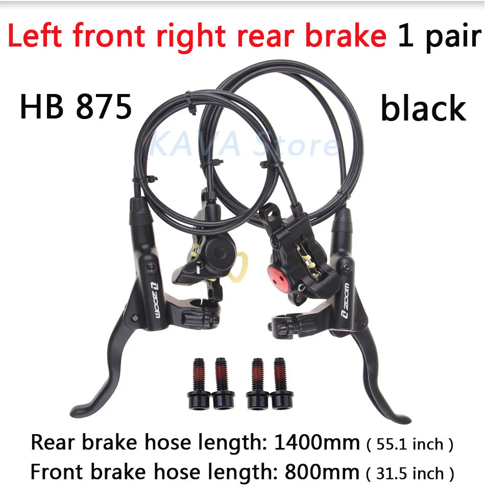 ZOOM HB 875 Гидравлический тормозной рычаг передний 800/задний 1400 мм для горного велосипеда MTB дисковый тормозной зажим тормозные колодки Горячая Распродажа