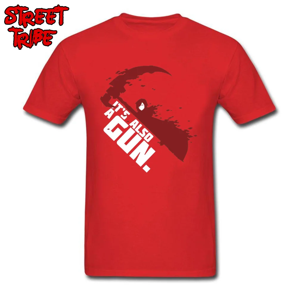 Comics A Gun -3100 Tops Shirt for Men Brand New Summer/Fall Crew Neck Cotton Short Sleeve T Shirt Custom Tee Shirt A Gun -3100 red