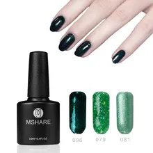 Гель-лак для ногтей серии MSHARE изумрудно-зеленый великолепные цвета УФ-гель для маникюра стойкий Гель-лак для ногтей