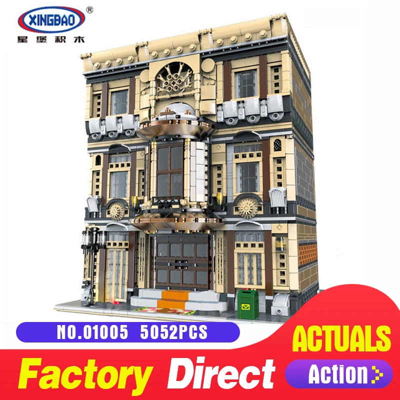 

XingBao 01005 5052Pcs Genuine Creative MOC City Series The Maritime Museum Set Building Blocks Bricks Model for children Gifts
