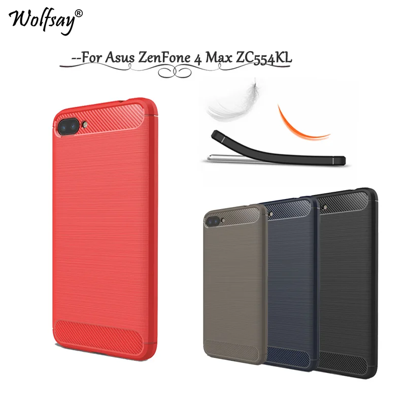 Чехол wolfsay для Asus ZenFone 4 Max ZC554KL чехол Fundas мягкая ТПУ щетка прочный защитный |