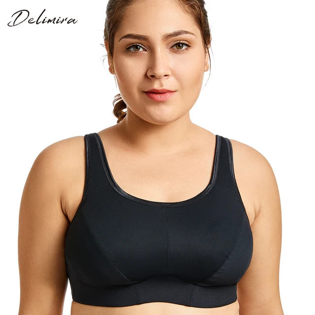 Women's Wirefree No Padding Full Support Minimizer Plus Size Exercise