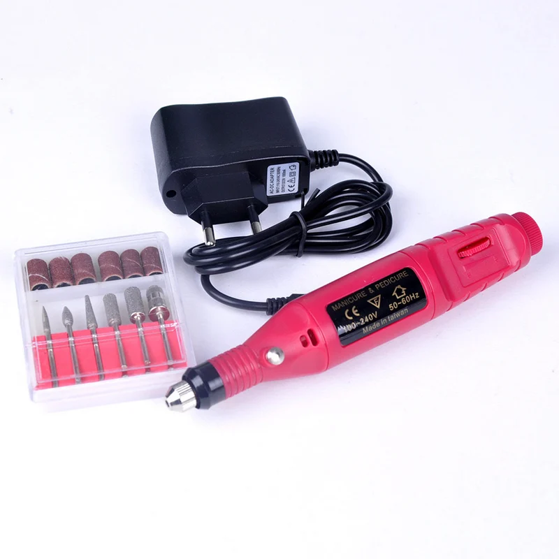 

6 bits Drill set Power Professional Electric Manicure Machine Pen Pedicure Nail File Nail Tools Nail Drill Machine