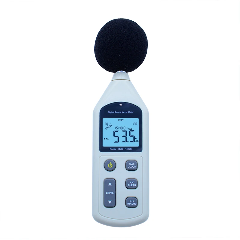 

With carry box Sound Level Meter Mini USB Digital integratingLed Noise Tester meter GM1356 30-130dB A/C FAST/SLOW dB+Software