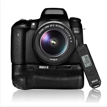 Meike MK-760D Built-in 2.4G LCD Display Wireless Remote Control Pro Battery Grip for Canon 750D 760D Rebel T6i T6s as BG-E18
