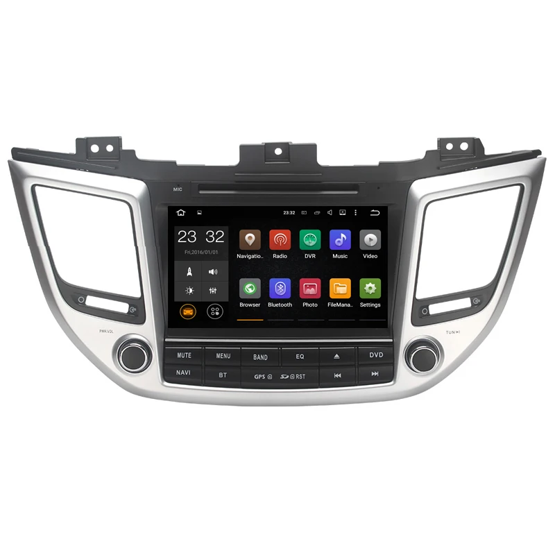 

Quad Core Android 7.1 2 Din 1024*600 8 inch Car DVD Player For Hyundai IX35 TUCSON 2015 2016 2017 support 3G 4G WiFi GPS Radio