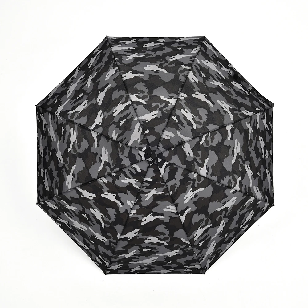 Tiohoh военный камуфляж автоматический зонт Для мужчин Для женщин 190 T тефлон эпонж ткань открытый путешествия складные зонты от дождя Цвета Paraguas - Цвет: Black