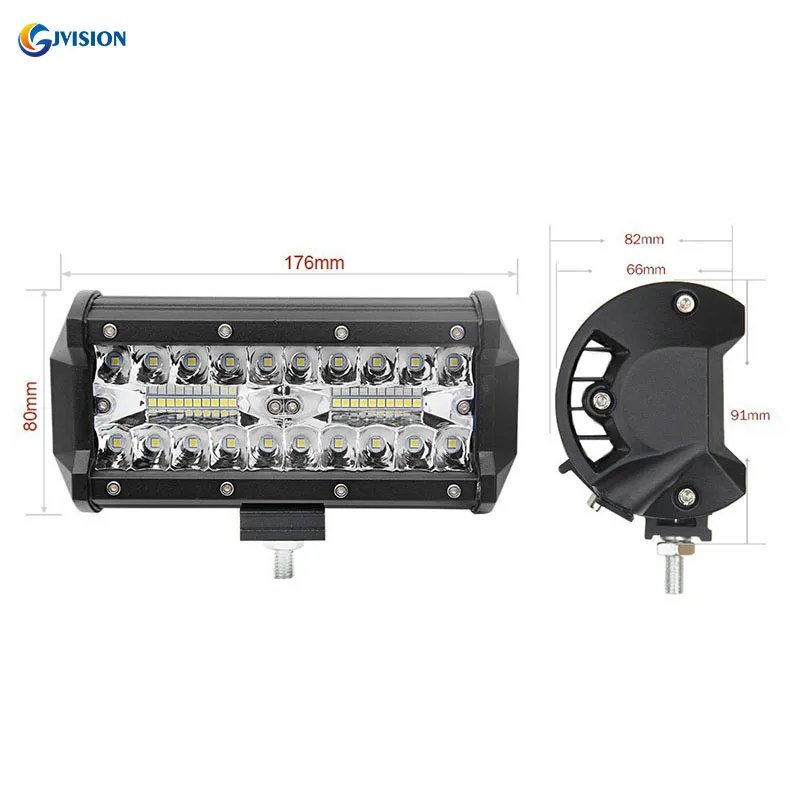 7 дюймов 120W светодиодный рабочий светильник баров комбо фары дальнего и ближнего света дальнего света светильник s для трактора внедорожный грузовик 4WD 4X4 УАЗ внедорожник Мотоцикл 12V 24V
