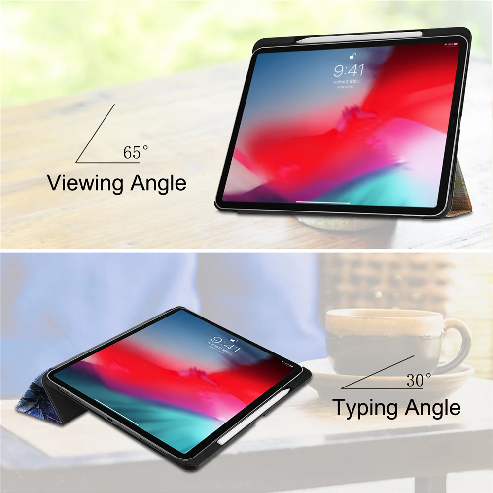Чехол для iPad Pro 11 2018 Вт держатель карандашей ультратонкий легкий складной Смарт