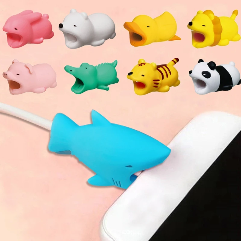 

Phone Cable For iphone se 5s 6s 7 8 xs max Case Animals Data Protector Cover usb Line Accessories For Huawei p20 lite p smart