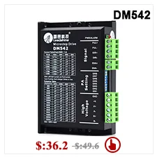 2-фазный шаговый мотор драйвер leadshine DM856 DC18-70v матч 86 последовательный(Национальная ассоциация владельцев электротехнических-34 мм мотор с помощью ЧПУ гравер и автомат для резки