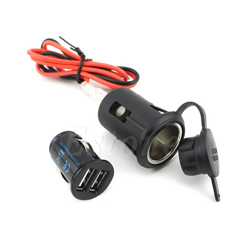 

New Waterproof Motorcycle 12V 2.1A Cigarette Lighter USB Port Cell Phone Charger Drop Ship No22
