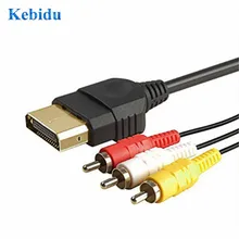 KEBIDU 1,8 м HDMI в 3 RCA композитный видео AV ТВ Кабель-адаптер 3RCA RGB 1080P соединительный кабель конвертер для xbox
