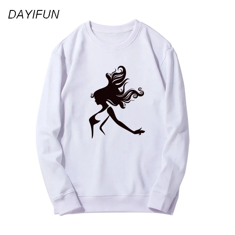 

DAYIFUN Women Hoodies Long Sleeve Loose Crop Top LeisurSweatshirt Casual Pullover hoodie Cute Print Plus size Sweatshirt WD002