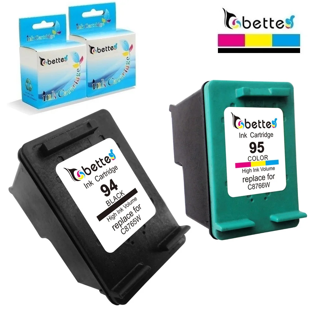 2PK,Printer Ink Cartridge for HP 94 95 hp94 hp95 Officejet K7100 K7103
