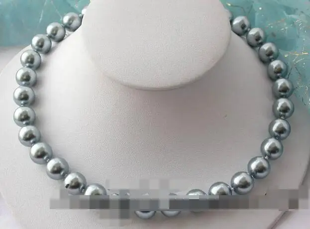 

song voge gem nanJ1787 round bluish south sea shell pearl necklace