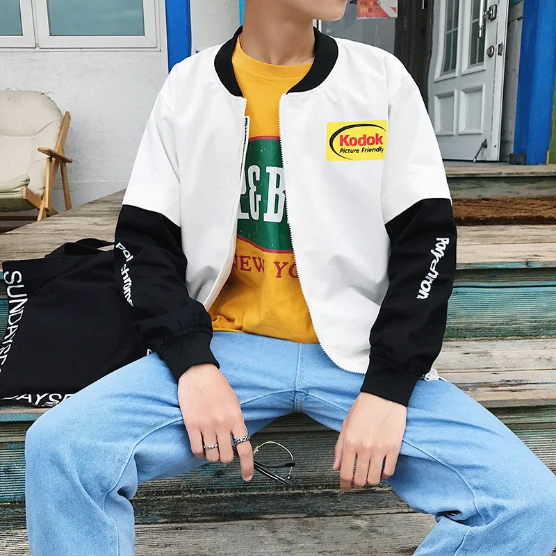 New Bomber Jacket Hip Hop Style Men Harajuku Pilot Streetwear Printing Kodak Jackets Mens Jackets And Coats Mens Clothing 5XL