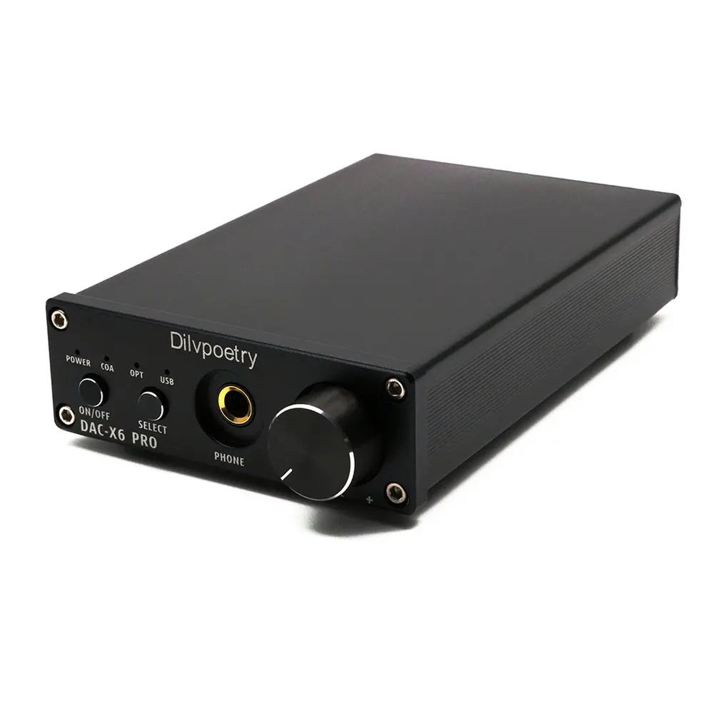 Dilvpoetry X6 Pro декодер DAC hifi-усилитель для наушников декодер 24 бит/192 кГц коаксиальный/оптический/USB стерео аудио декодер ЕС вилка