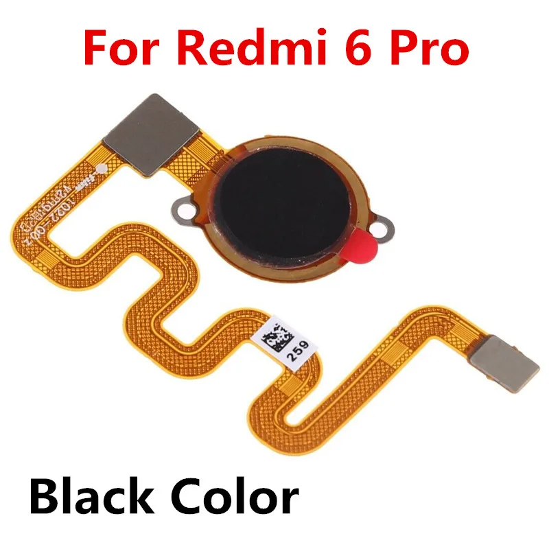 

For Xiaomi Redmi 6 Pro Black Fingerprint Sensor Flex Cable Repair Parts For Redmi 6 Pro Home Button Fingerprint Menu Sensor Flex