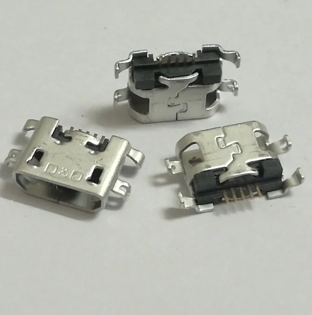 10 шт./лот micro usb разъем для зарядки Alcatel OT7040 OT 7040 штекер док-станции Разъем замены