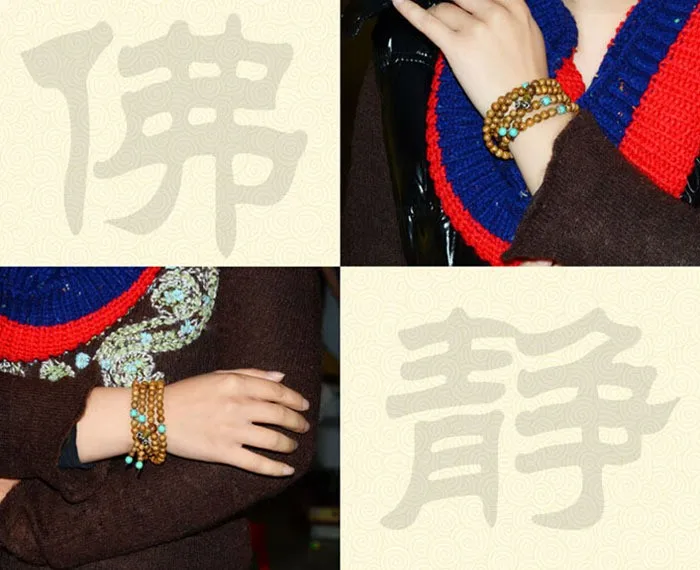 Sennier 108, тибетские буддистские четки, молитвенный браслет, Африканский венге, деревянные бусины, браслеты для медитации, женские, мужские браслеты
