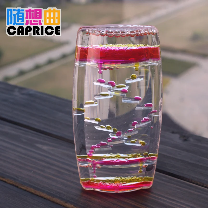 

Capriccio step double color oil droplet hourglass Home Furnishing ornaments creative small gift liquid water leaking oil bubble