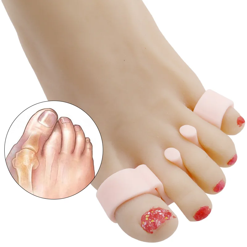 1Pair Silicone Gel Hammer Toe Separator Correction Straightener Orthopedic Metatarsal Rings Feet Care Shoes Cushion foot Pads