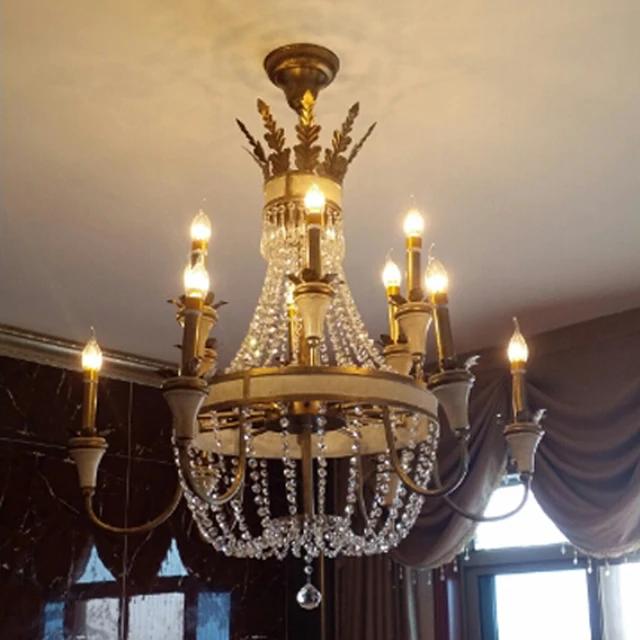Large Hanging Light Fitting Bronze Color For Foyer Hallway Fashion Large Hanging Light Fitting Bronze Color For Foyer Hallway Fashion Big Crystal Chandelier Lighting Fixture Antique