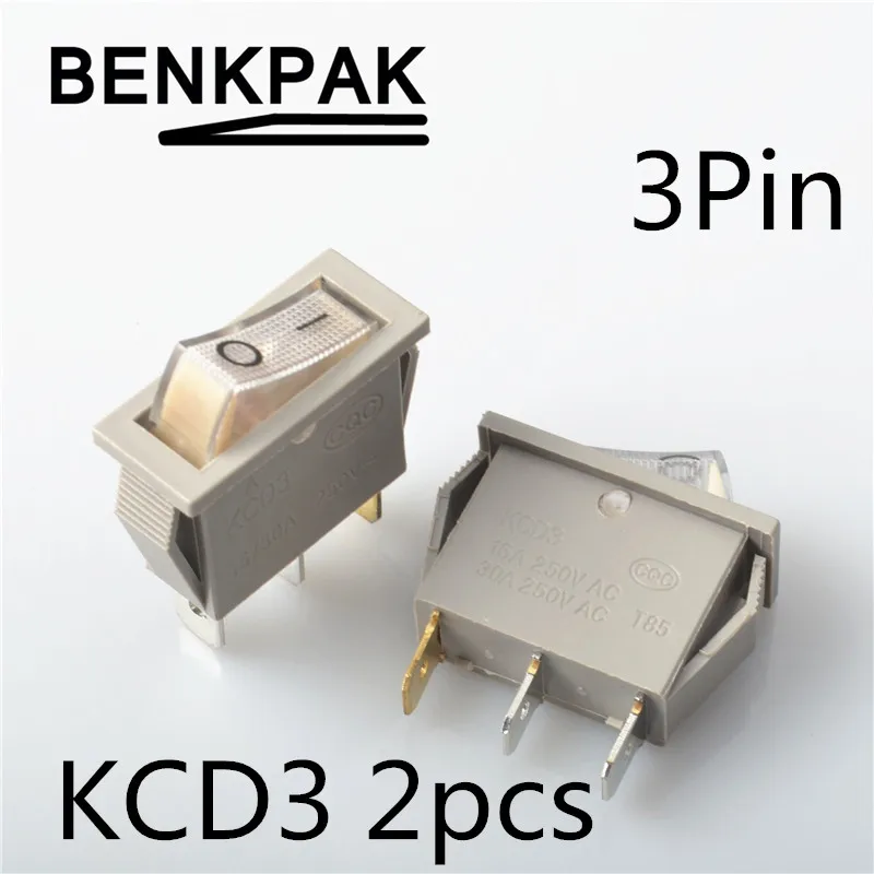 

KCD3 Rocker switch with lamp 3pins 16A 250VAC/30A 250VAC