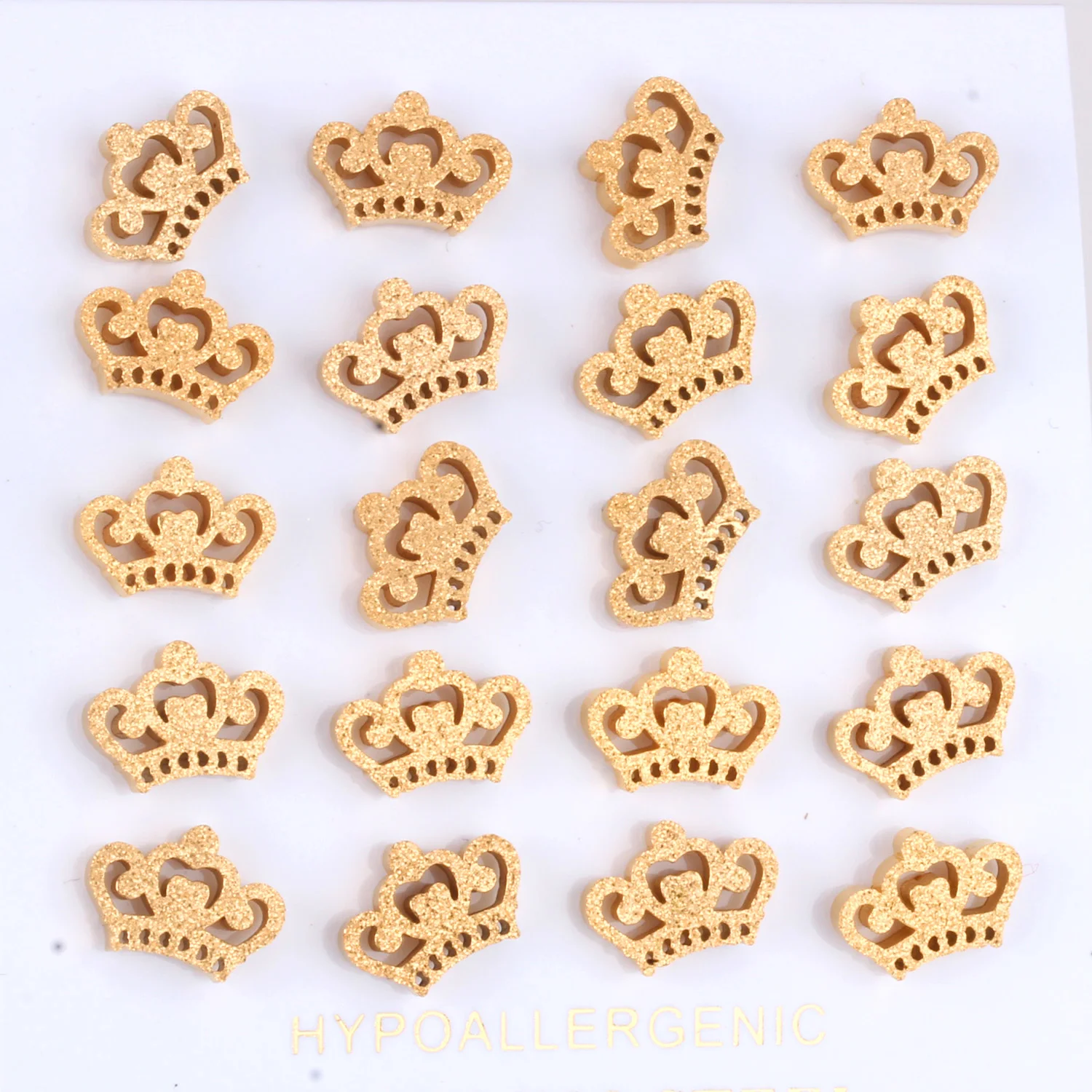 

10pairs/lot Gold Stud Earrings for Women Simple Flower Ear Studs Stainless Steel Earings Girls Gift Small Earrings