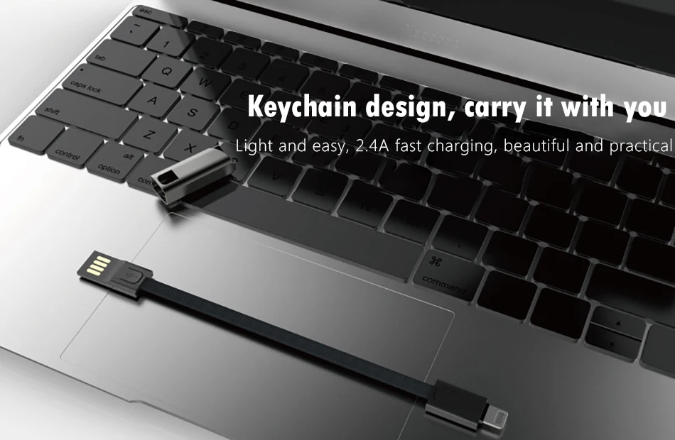 NOHON Short USB Cable Fast Charging For iPhone X XS MAX XR 8 7 6 6S 5S Plus Portable Keychain 2.4A Charger Data Sync Cable 0 (3)