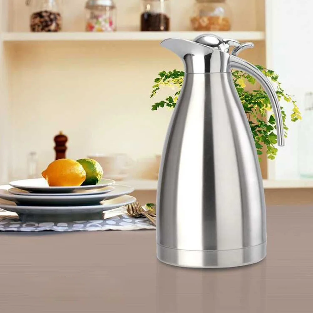 Thicken Stainless Steel Thermo Jug Heat Kettle Vacuum Insulated Coffee