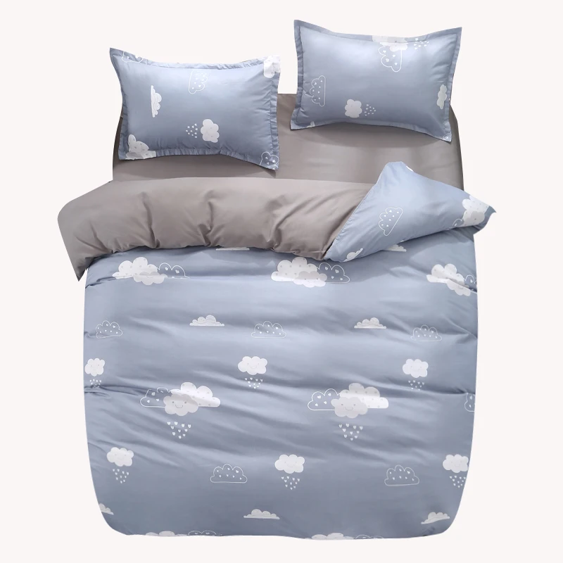 

Custom Bedding Sets USA Russia Europe King Queen Size Simple Duvet Cover Set luxury Sheet Set Single 140*200 bed linen Clouds
