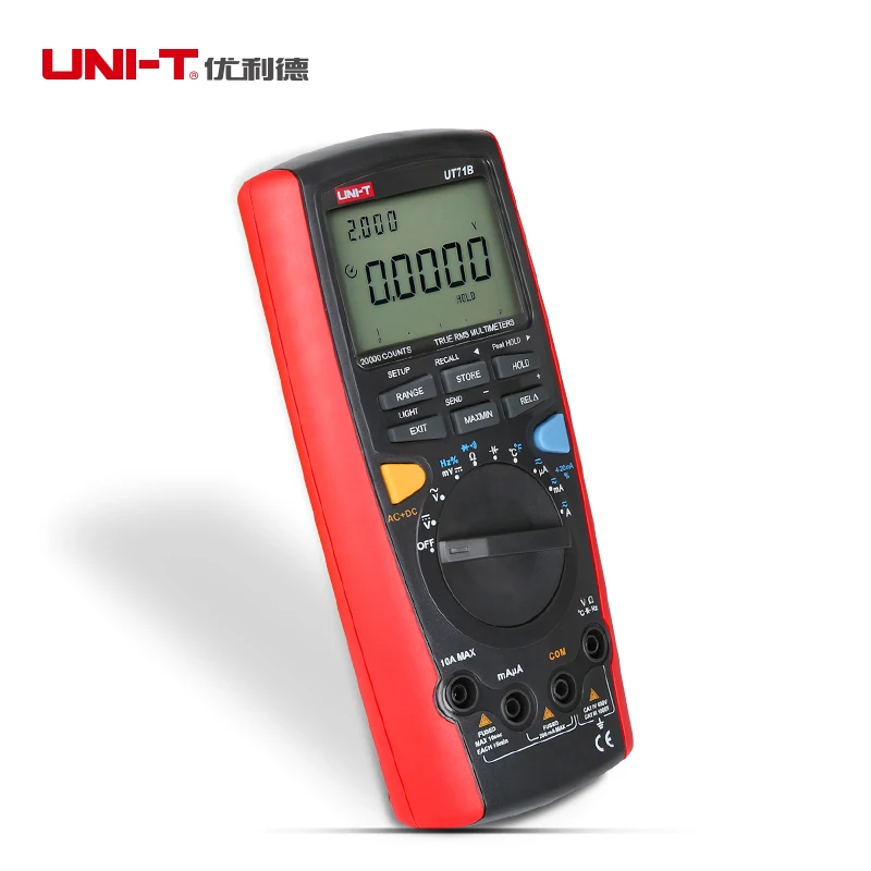 Uni-t UT71A Интеллектуальный lcd цифровой портативный профессиональный REL AC+ USB tensao de corrente DC RMS verdadeiro Auto