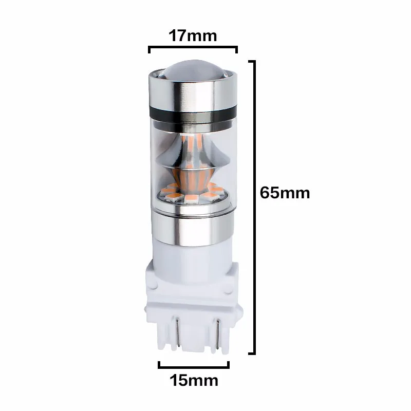 1 шт. супер яркий T25 3157 P27/7 Вт двойной отражатель светодиодный светильник для автомобиля двигатель DRL дальнего света поворотник 3156 3057 3456 3757