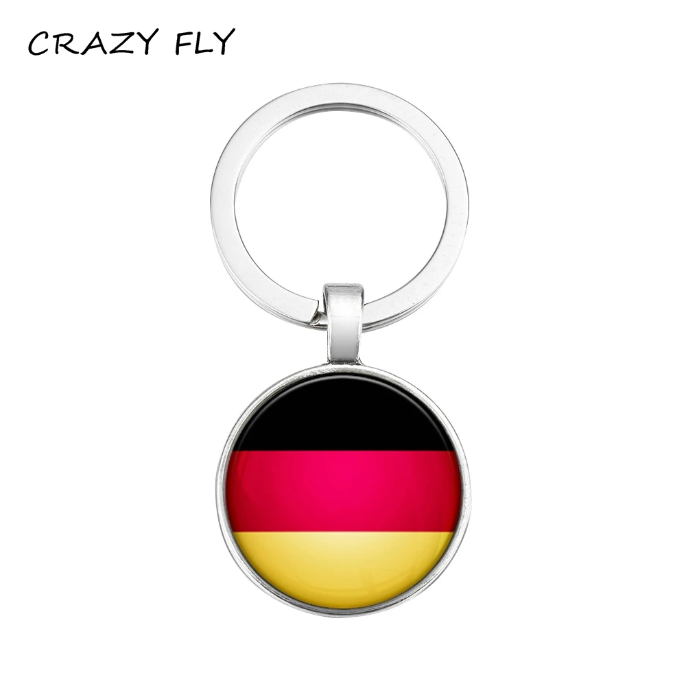 Сумасшедшие FLY модные Chaveiro германский флаг узор брелок для ключей подарки женщин