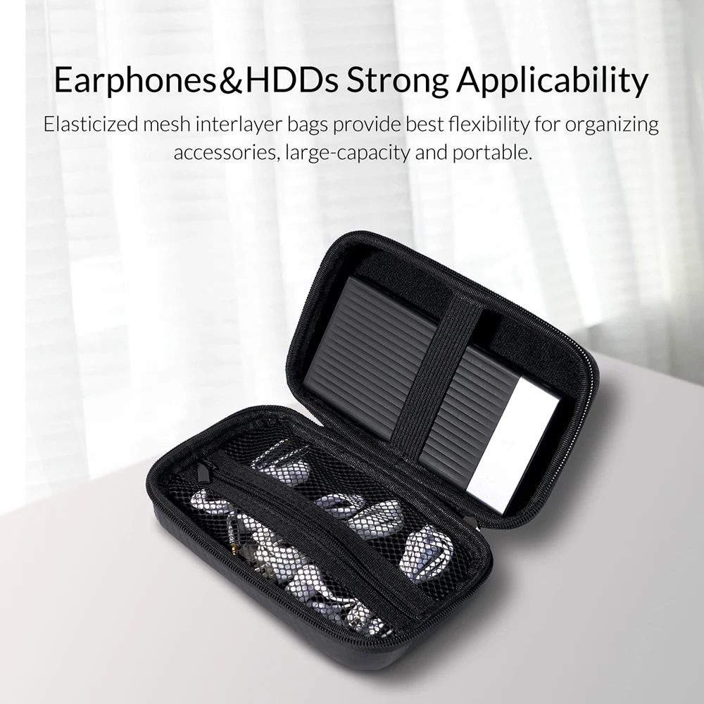 ORICO чехол для хранения, сумка, переносная Защитная сумка для HDD, сумка для наушников, аксессуары, чехол для 2,5, чехол для жесткого диска, USB кабель, внешний аккумулятор