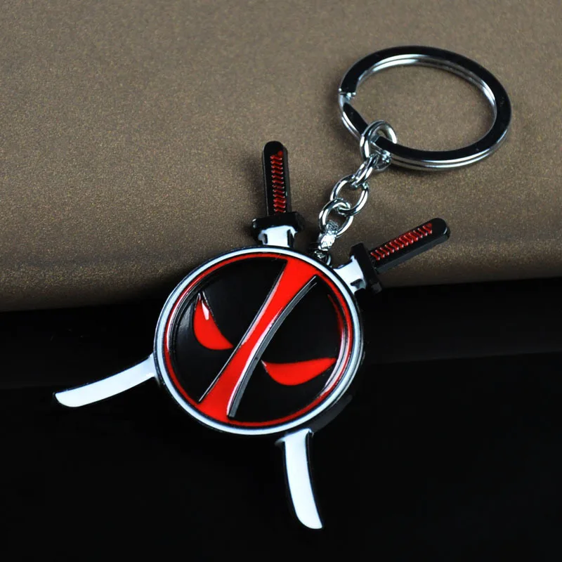

Brand New Anime Deadpool Keychain For Men Trinket Llavero Car Keyring Weapon Key Chain Ring Chaveiro Jewelry Gift Souvenirs
