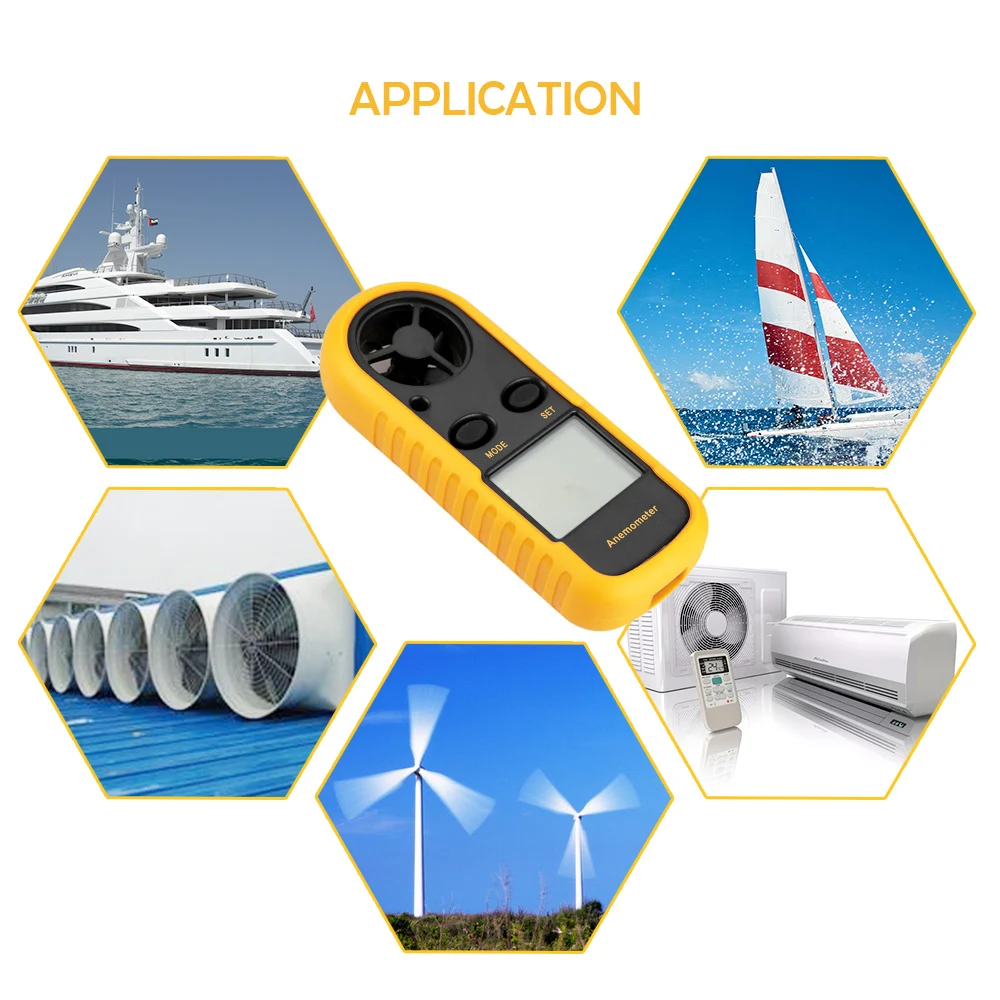 Переносной Анемометр измеритель скорости ветра с ЖК дисплеем|speed measuring instrument|wind