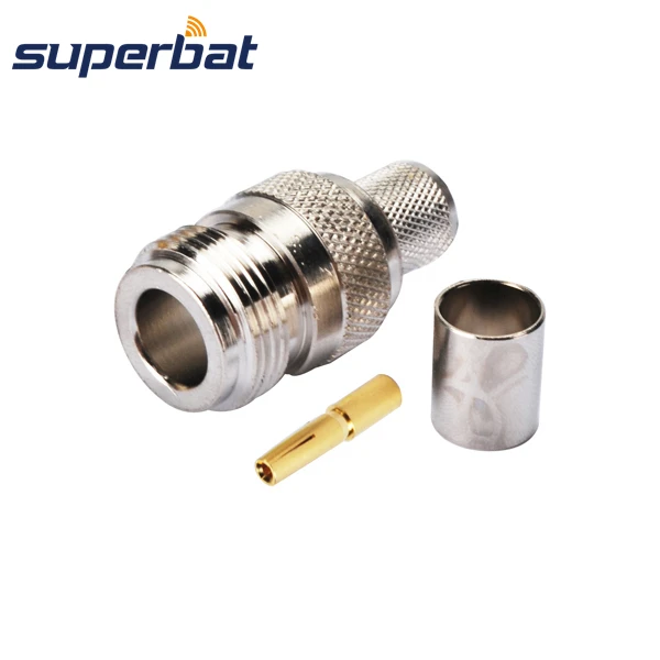 

Superbat 2XRF N Female Crimp Jack connector for RG214 RG213 RG8 LMR400 cable