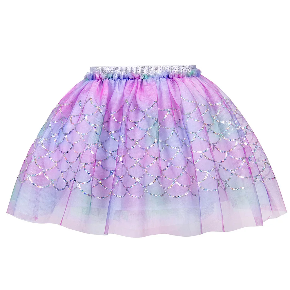 

Little Girls costume Mini Sequins Tutu Skirt Birthday Rainbow Skirt Toddler girls Princess Party Dance Tulle Clothes