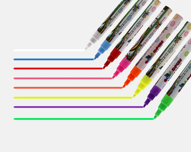 Стираемые разноцветные маркеры со светодиодной подсветкой 8 цветов|liquid chalk marker
