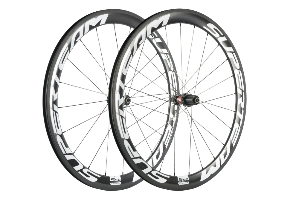 

SuperTeam 50mm carbon clincher wheelset 700C UD 30% Matte Road wheels Sapim spokes