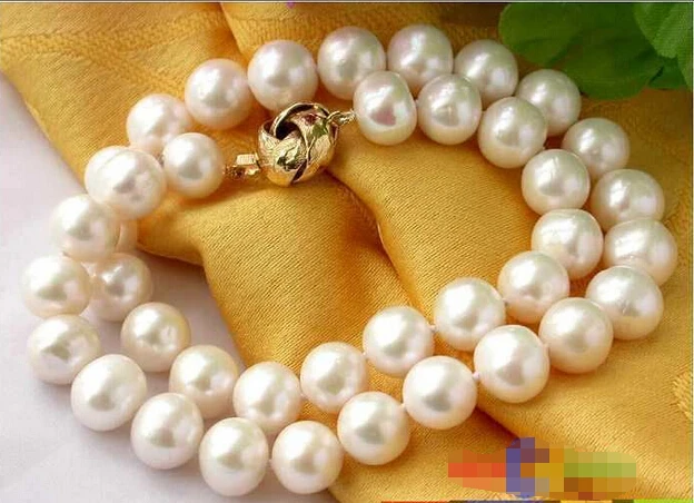 

HOT## Wholesale FREE SHIPPING >>> p1332 17" 12MM ROUND WHITE FRESHWATER CULTURED PEARL NECKLACE