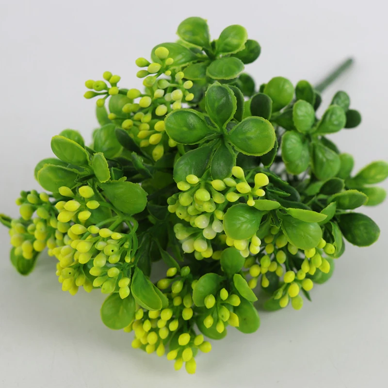

Small Artificial Milan Fruit plants fake flowers arrangement grass flores for home table wedding decoration Plastic plant wreath