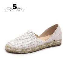 Новые летние женские туфли в рыбацком стиле Винтажный стиль белый черный обувь для женщин на плоской подошве Удобные для отдыха обувь для ходьбы