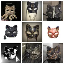 Лиса кошки стерео cos украшения выставки диффузный и японский Хэллоуин маска в масках мужчины и женщины поют будет догадаться Элвиса Пресли